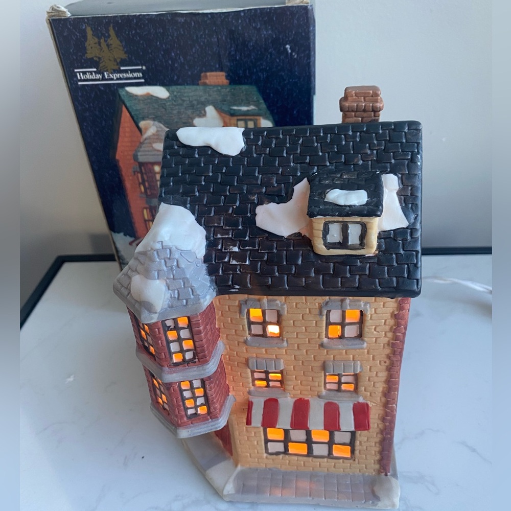 Holiday Expressions Dickens Lighted Toy Store , Christmas village collection.